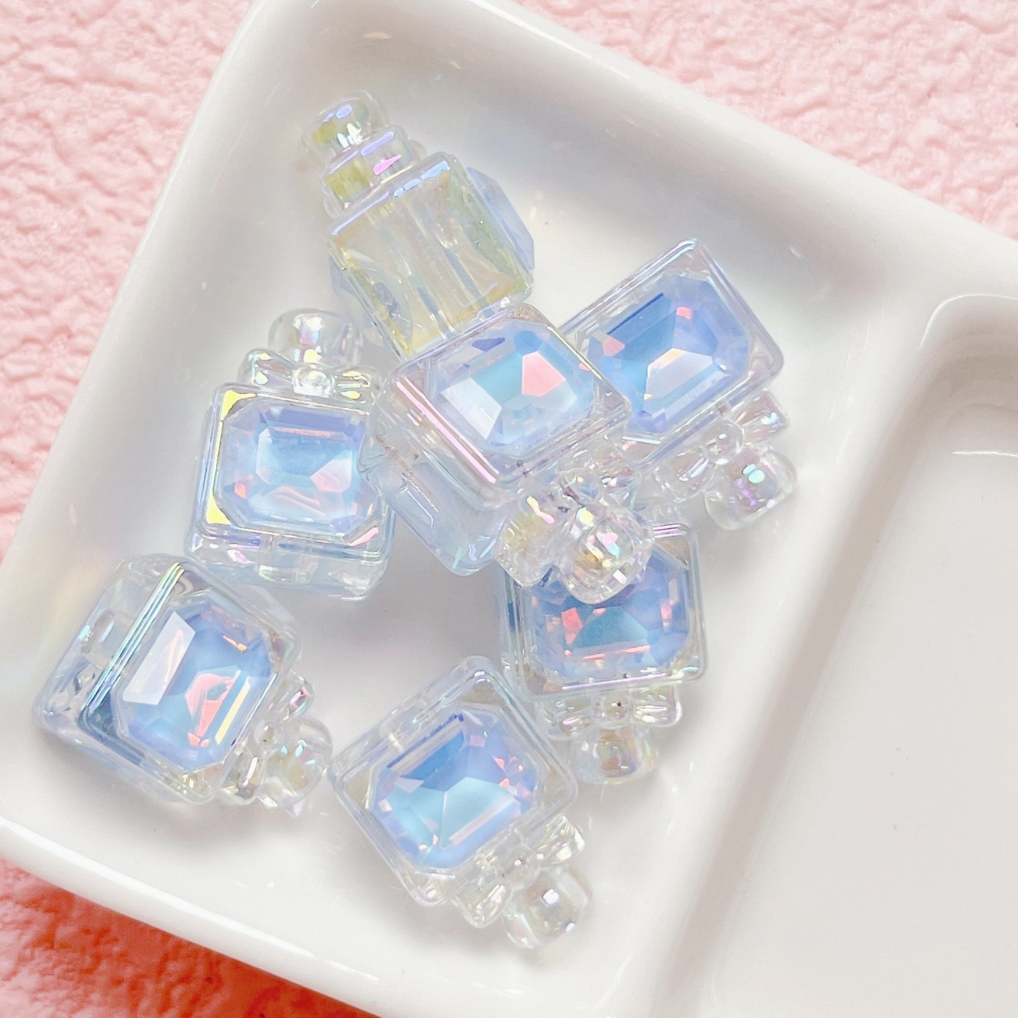 Transparent Color Zircon Perfume Bottle Straight Hole Beaded Diy