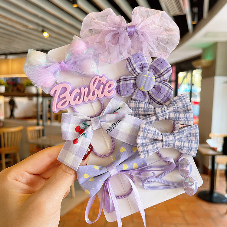 Children's Elastic Flower Baby Hair Ring Mesh Bow