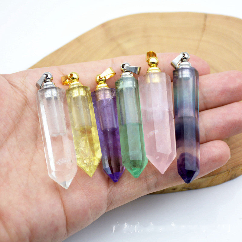 Natural Crystal Pendant Perfume Bottle