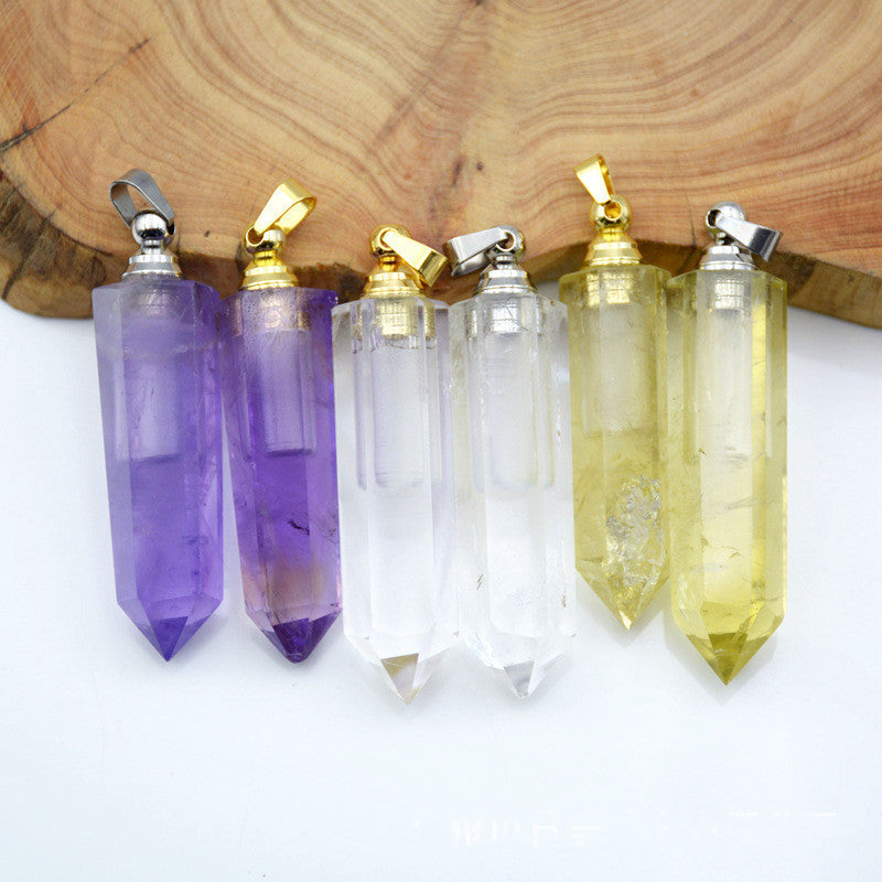 Natural Crystal Pendant Perfume Bottle