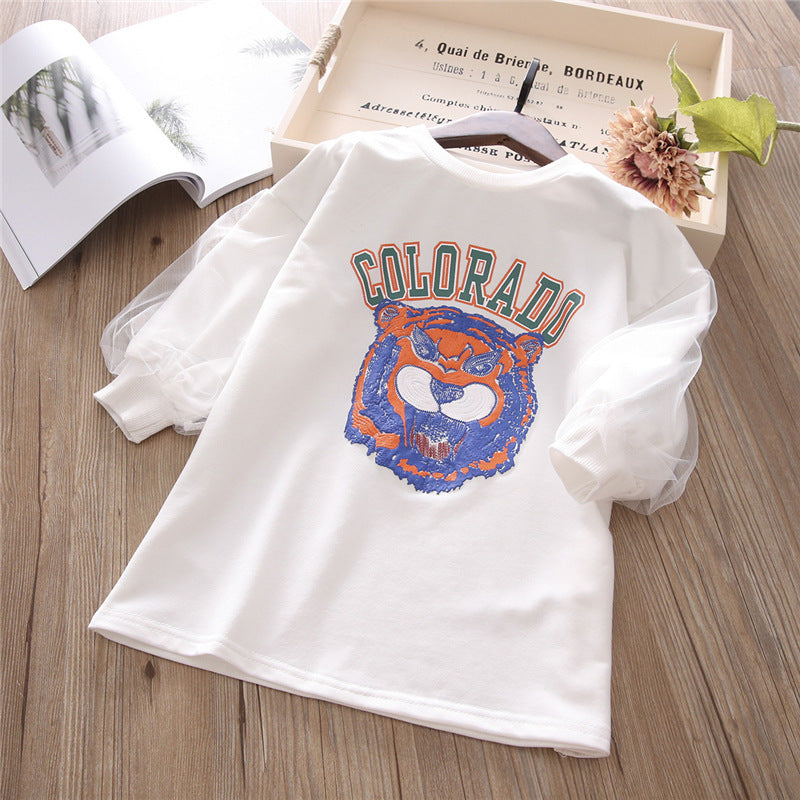 Lantern Sleeve Mid-Length T-Shirt Sweater Dress All-Match Trend