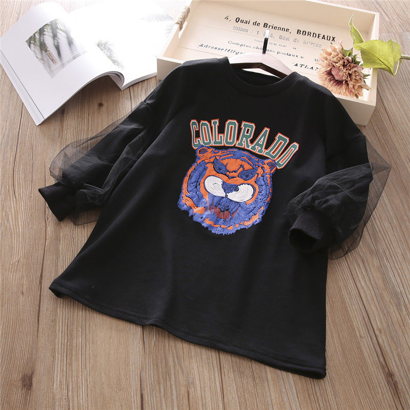 Lantern Sleeve Mid-Length T-Shirt Sweater Dress All-Match Trend