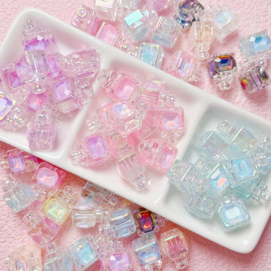Transparent Color Zircon Perfume Bottle Straight Hole Beaded Diy