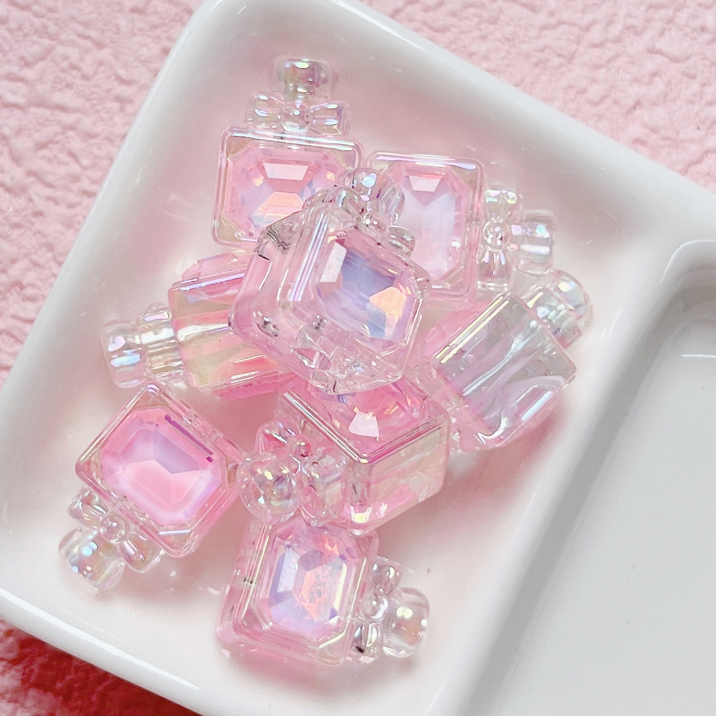 Transparent Color Zircon Perfume Bottle Straight Hole Beaded Diy