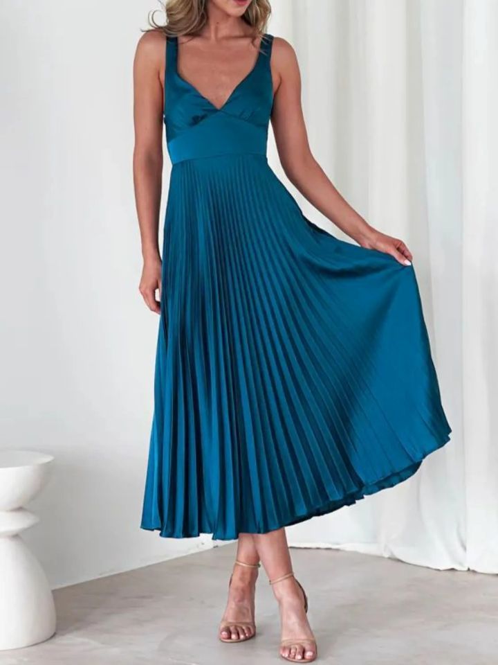Strap Folding Elegant Sexy Party Dress