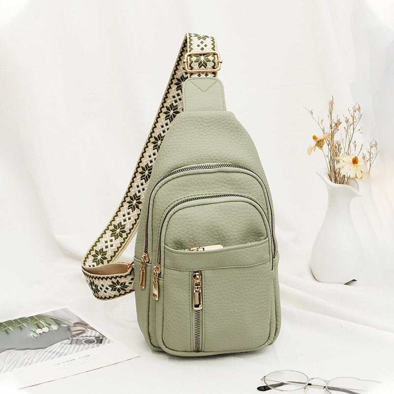Soft Leather Retro Crossbody Bag