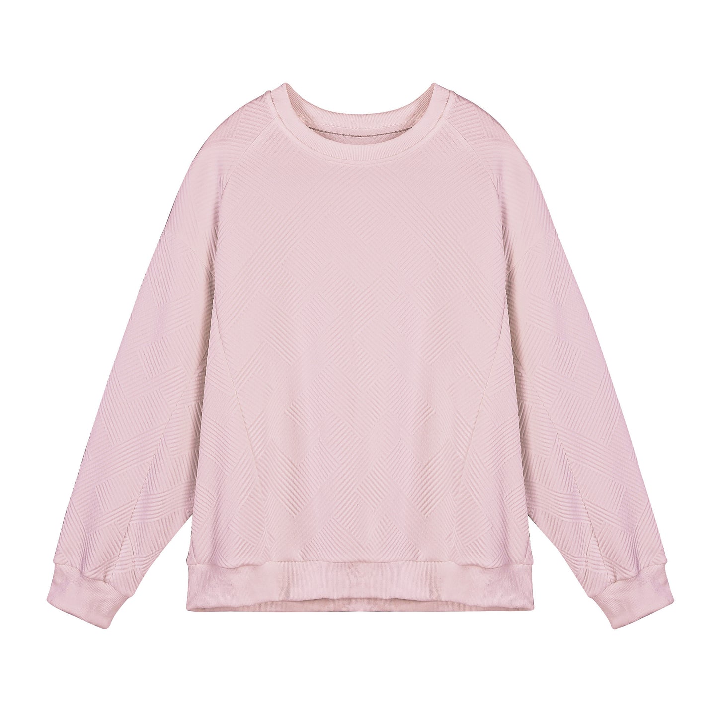 Twill Jacquard Long-sleeved Sweater Men's Spring And Autumn Round Neck