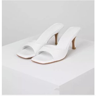 High Heel Slippers Women's British Style Square Toe Stiletto Outer Wear
