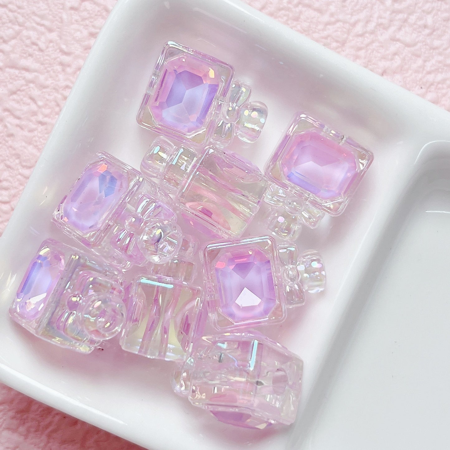 Transparent Color Zircon Perfume Bottle Straight Hole Beaded Diy