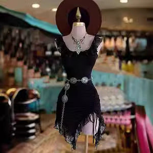Women's Lacework Round-neck Sleeveless Dress