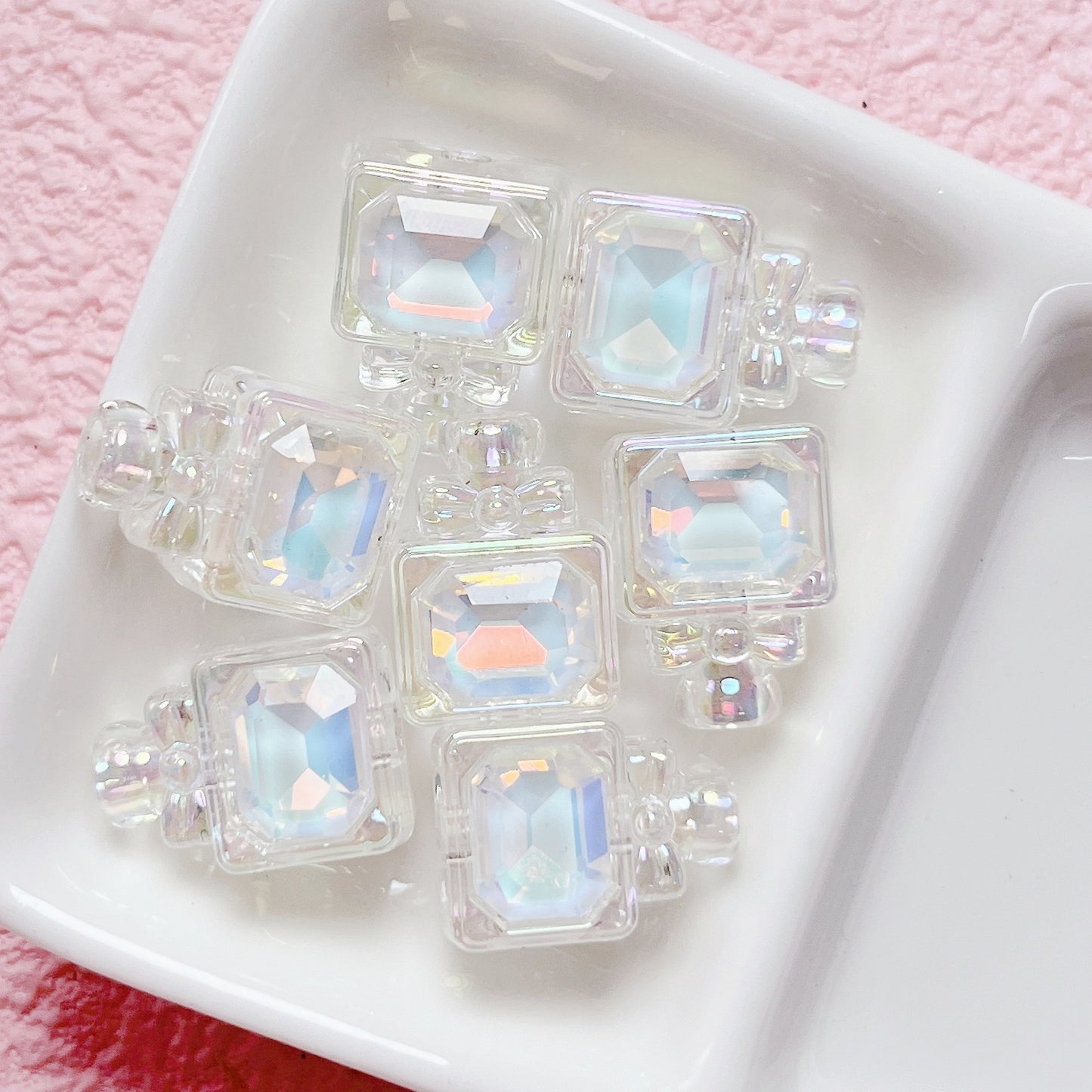 Transparent Color Zircon Perfume Bottle Straight Hole Beaded Diy