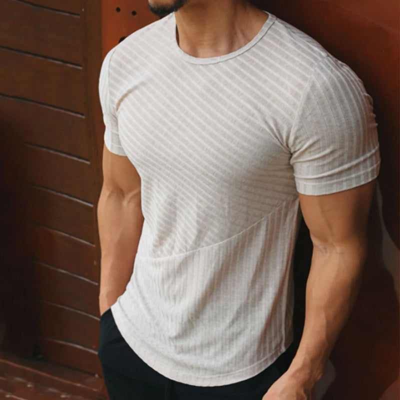 Men's Solid Color Casual Loose Short Sleeves