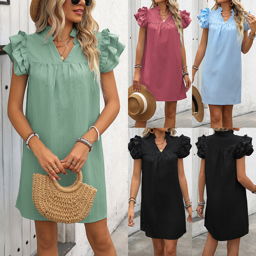 Women's Personality Solid Color Dress
