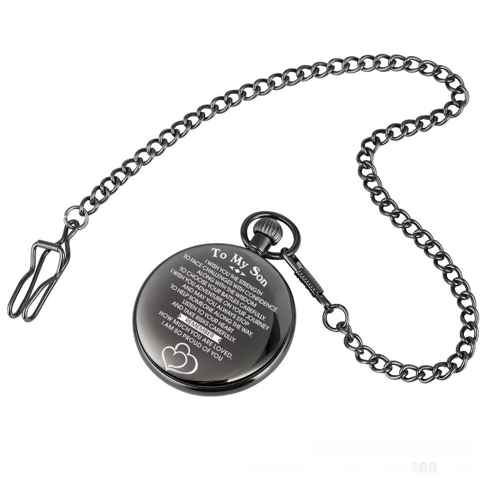 Lettering Commemorative Hot Sale Quartz Pocket Watch