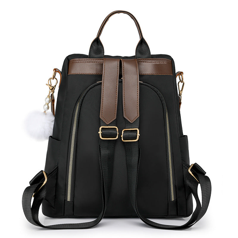 Color Block Large Capacity Oxford Cloth Outdoor Fashion Casual Anti-theft Backpack