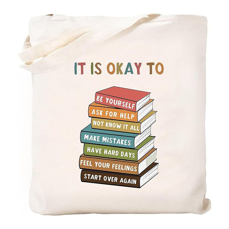 Halloween Design Printed White Canvas Hand Shopping Bag