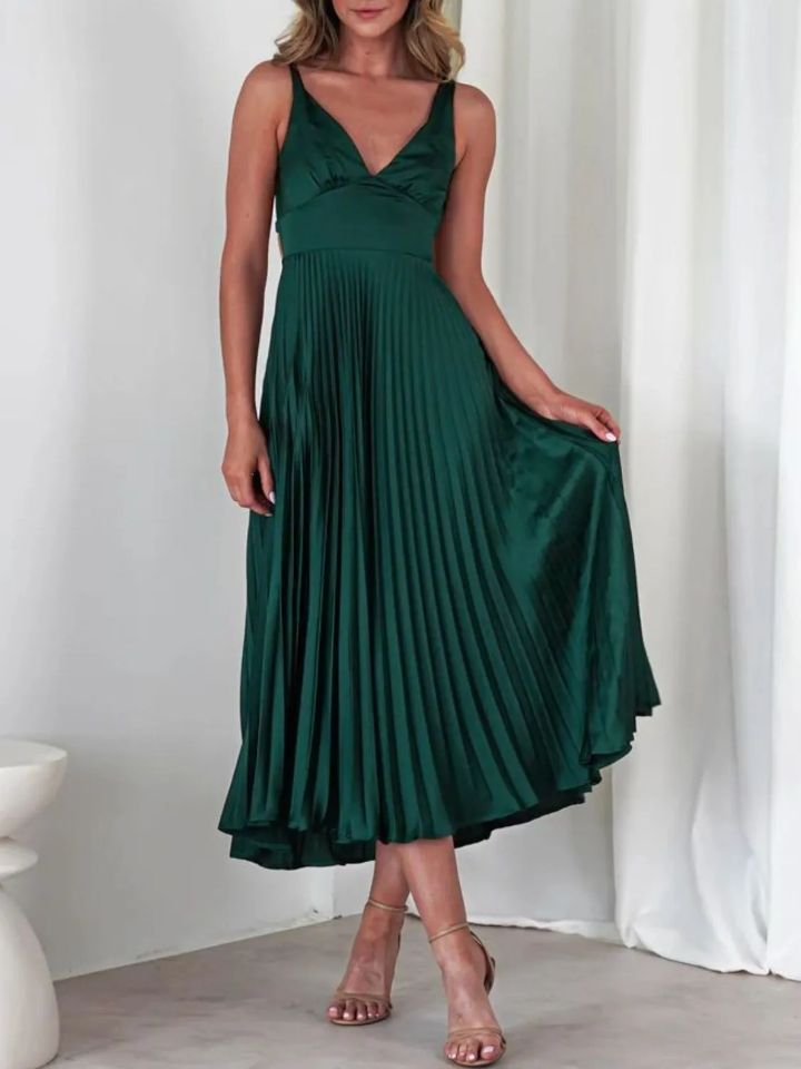 Strap Folding Elegant Sexy Party Dress
