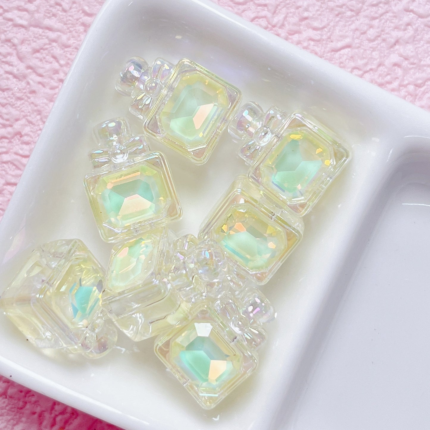 Transparent Color Zircon Perfume Bottle Straight Hole Beaded Diy