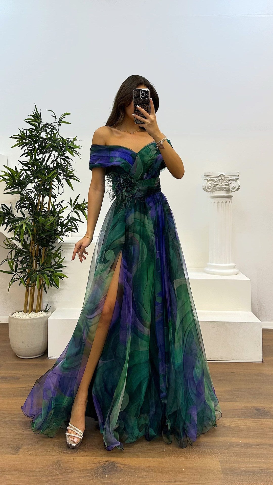 Voile Printed Party Dress INS Casual Fashion