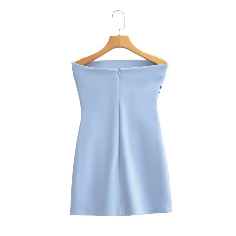 Women's Strapless Short Dress Fashionable And Comfortable