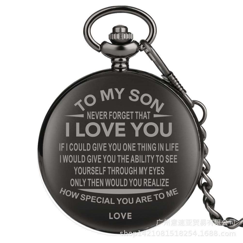 Lettering Commemorative Hot Sale Quartz Pocket Watch