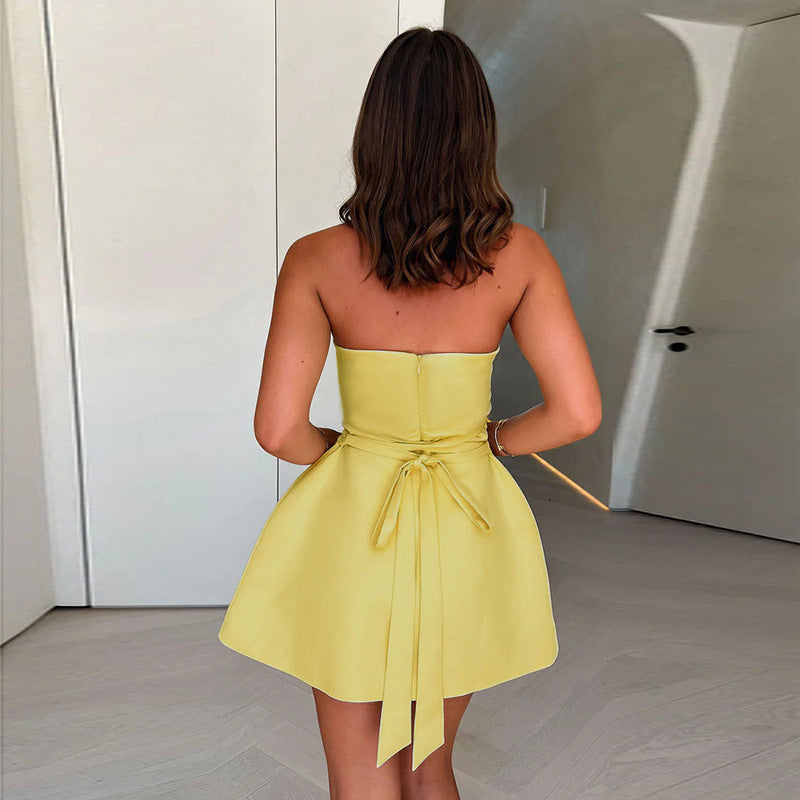 New Fashion Personality Tube Top Dress Women
