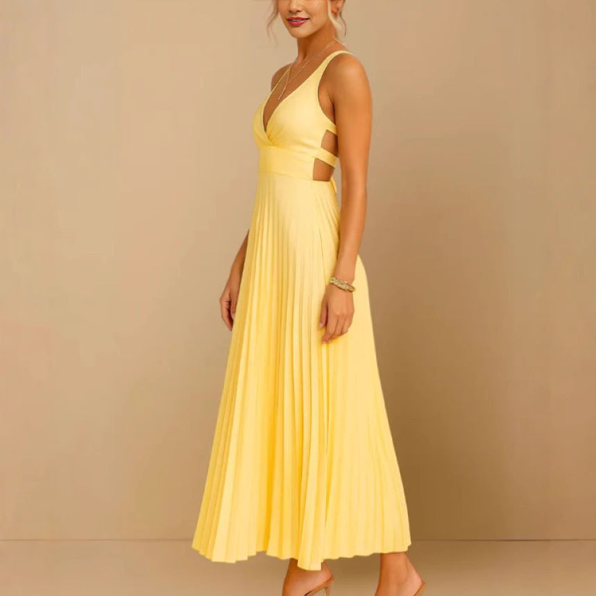 Strap Folding Elegant Sexy Party Dress