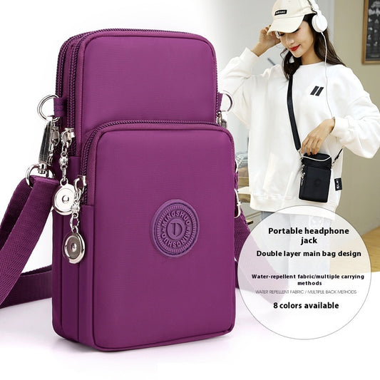 Mobile Phone Bag Female Cross-body Oxford Cloth Crossbody Pouch