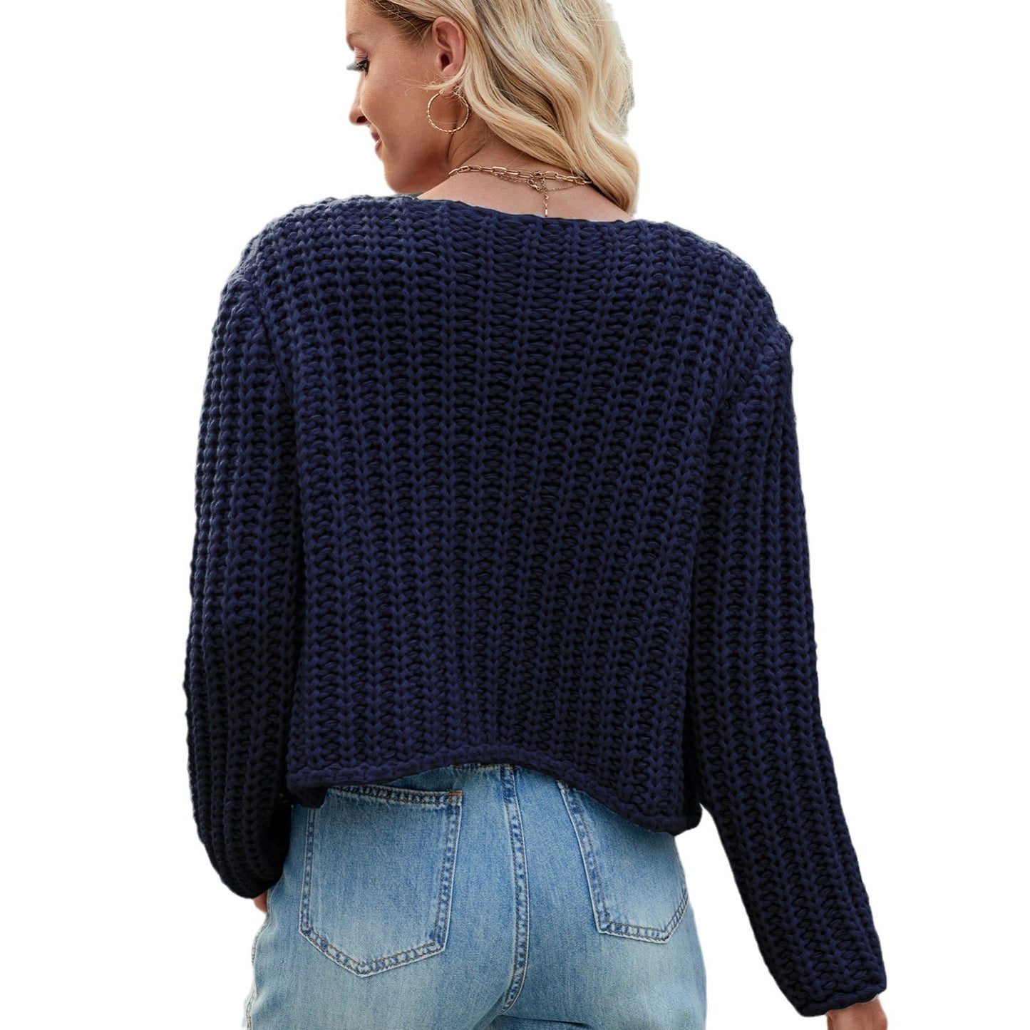 Loose Soft Glutinous Idle Style Knitted Cardigan For Women