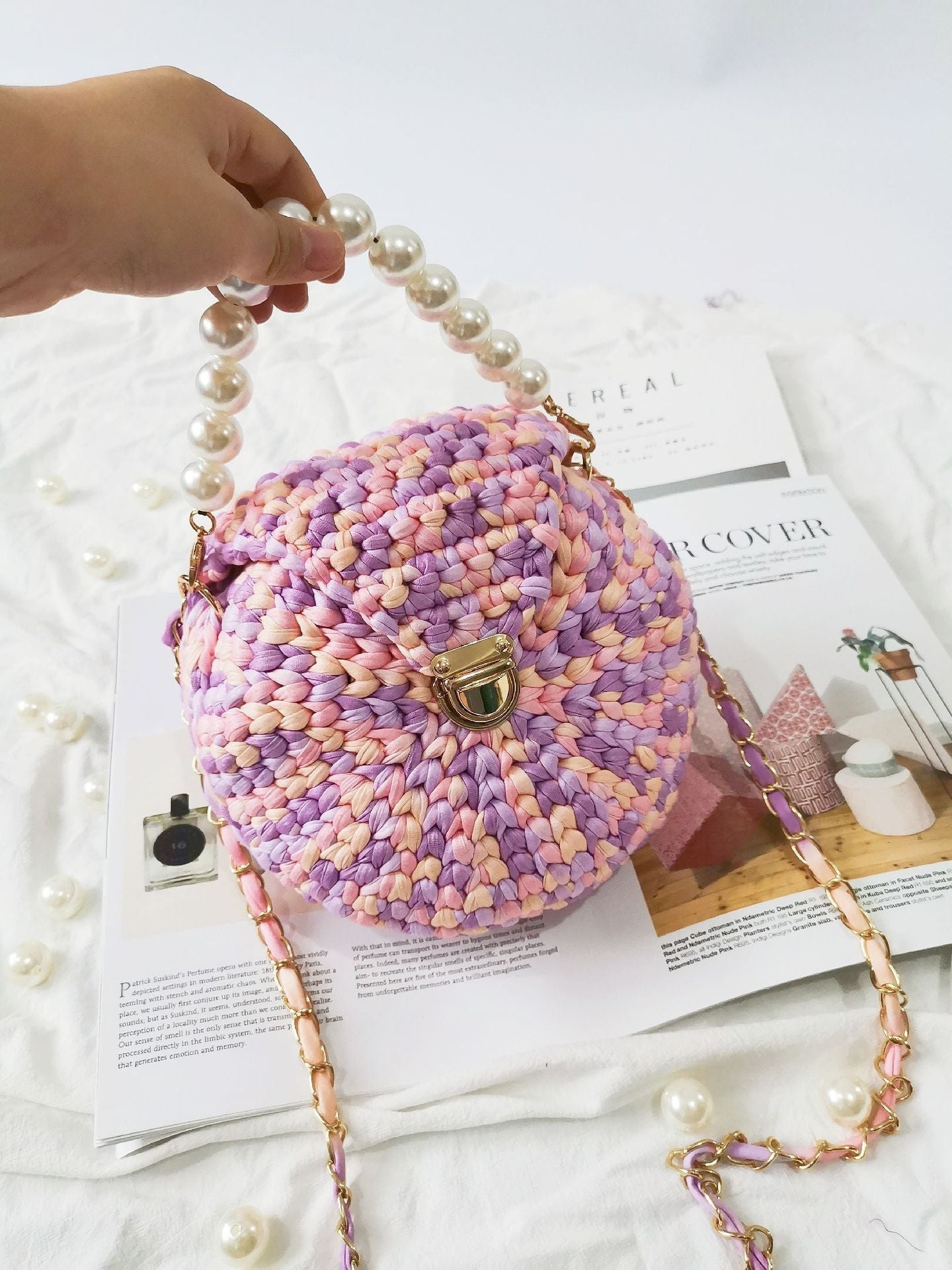 DIY Wool Diagonal Bag Knitting Handmade Material Bag