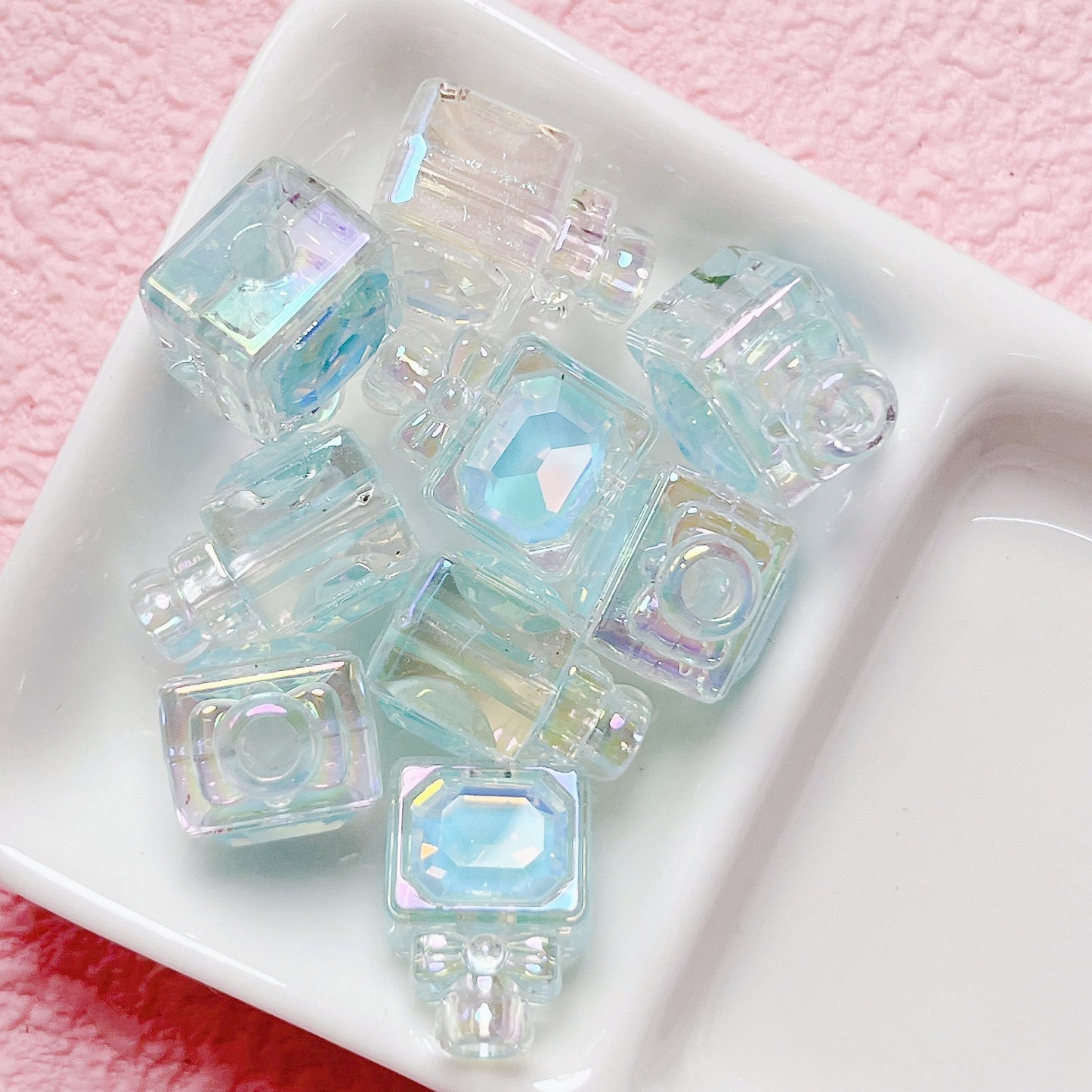Transparent Color Zircon Perfume Bottle Straight Hole Beaded Diy