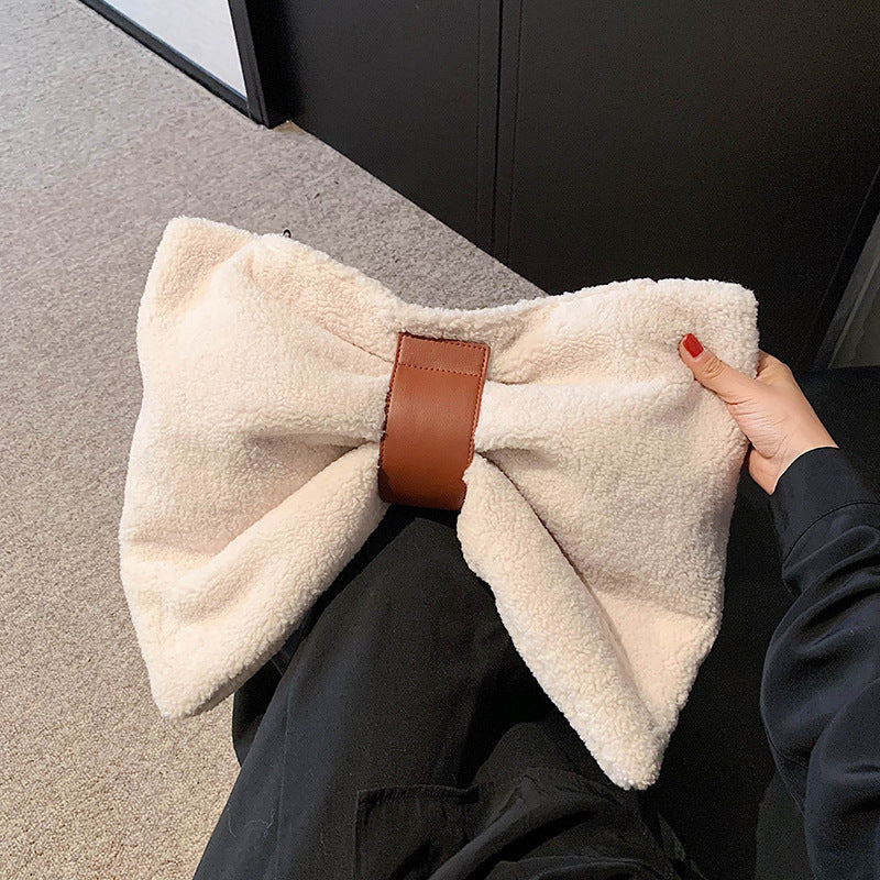 Online Influencer Bow Special-interest Design Canvas Bag Photo Props Crossbody