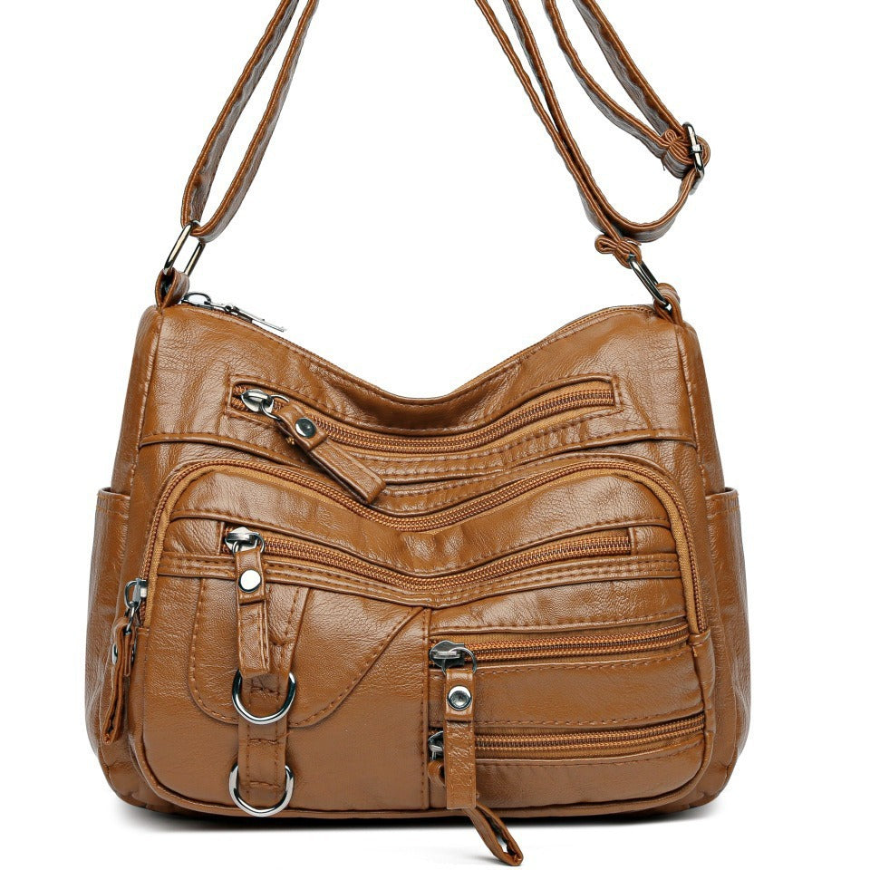 Summer New Arrival PU Fashionable Trendy Soft Washable Shoulder Bag