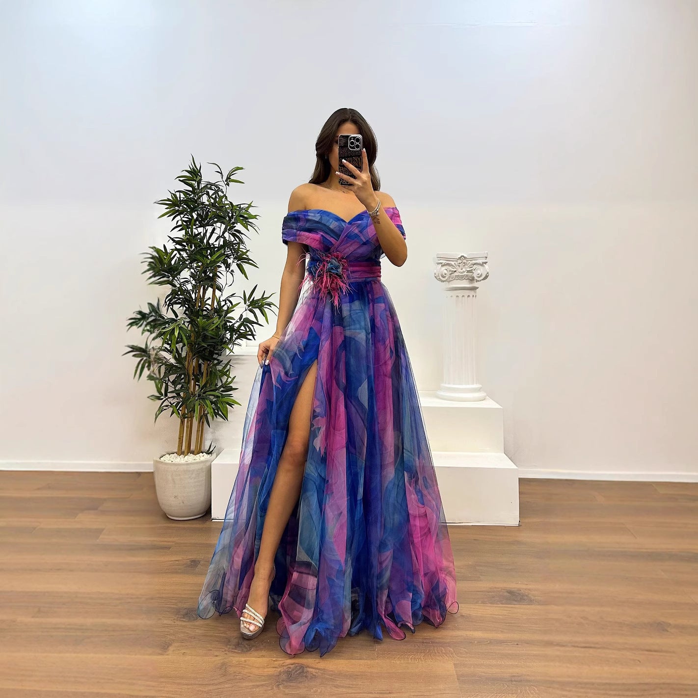 Voile Printed Party Dress INS Casual Fashion