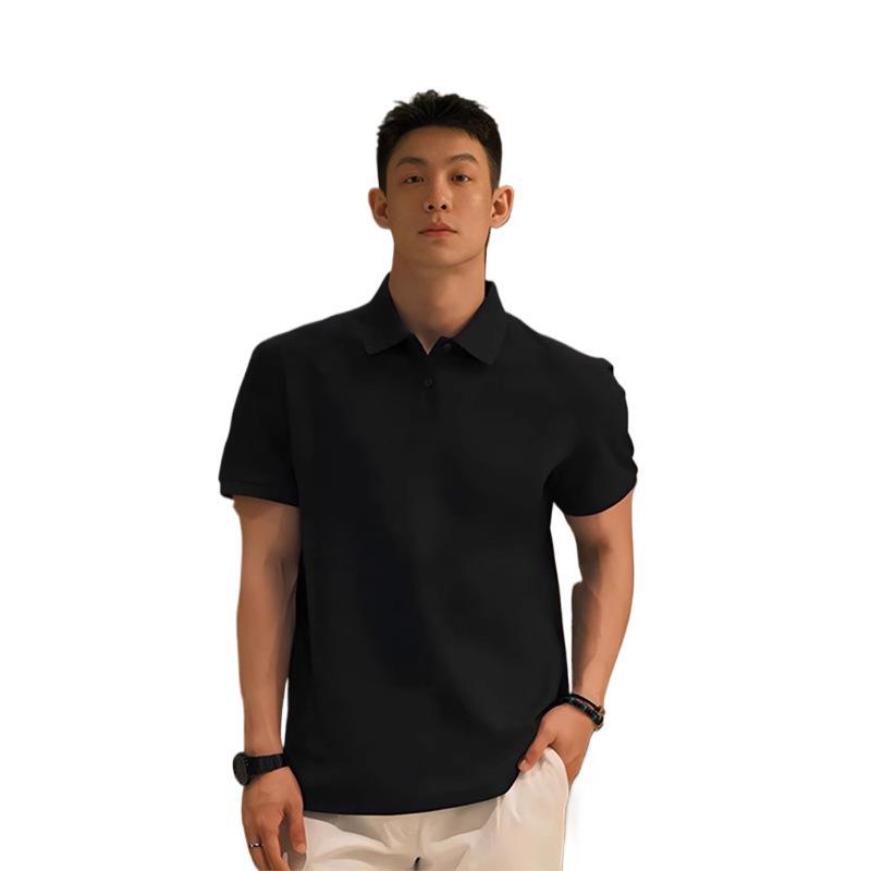 Men's Heavyweight Lapel Straight-shoulder T-shirt