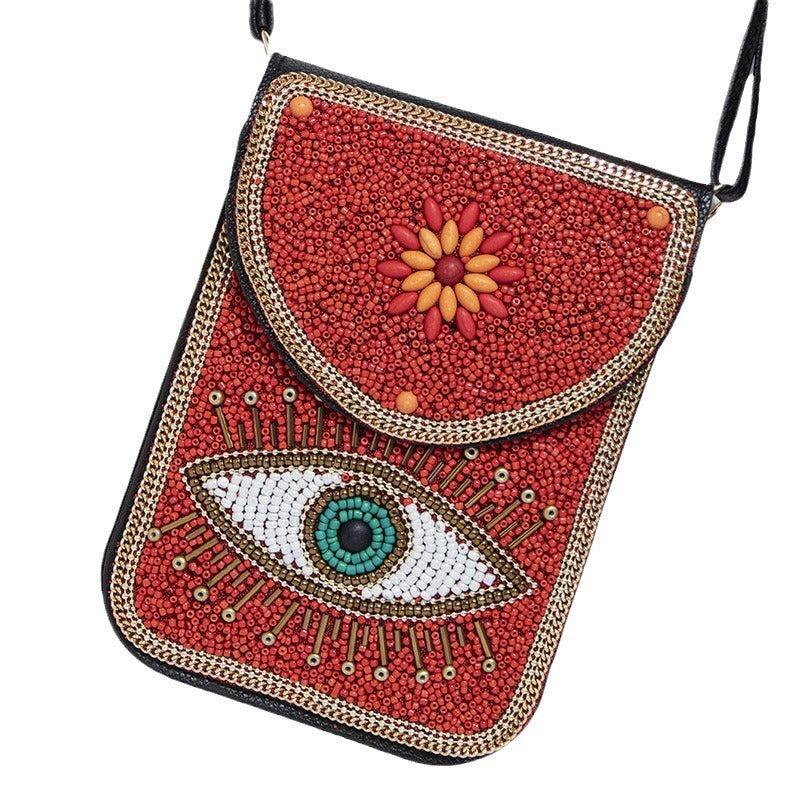 Bohemian Style Bead Satchel Shell Phone Bag