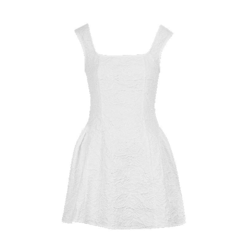 Women's Off-shoulder Square-neck Dress With Straps