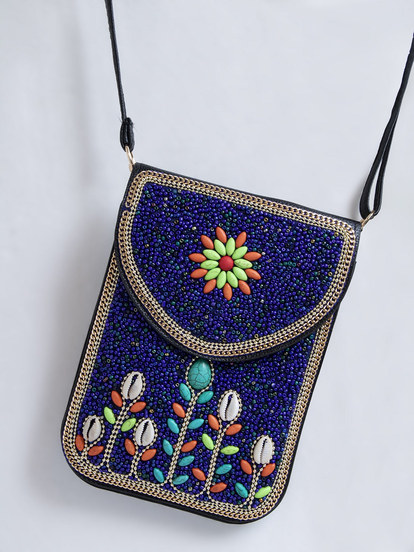 Bohemian Style Bead Satchel Shell Phone Bag