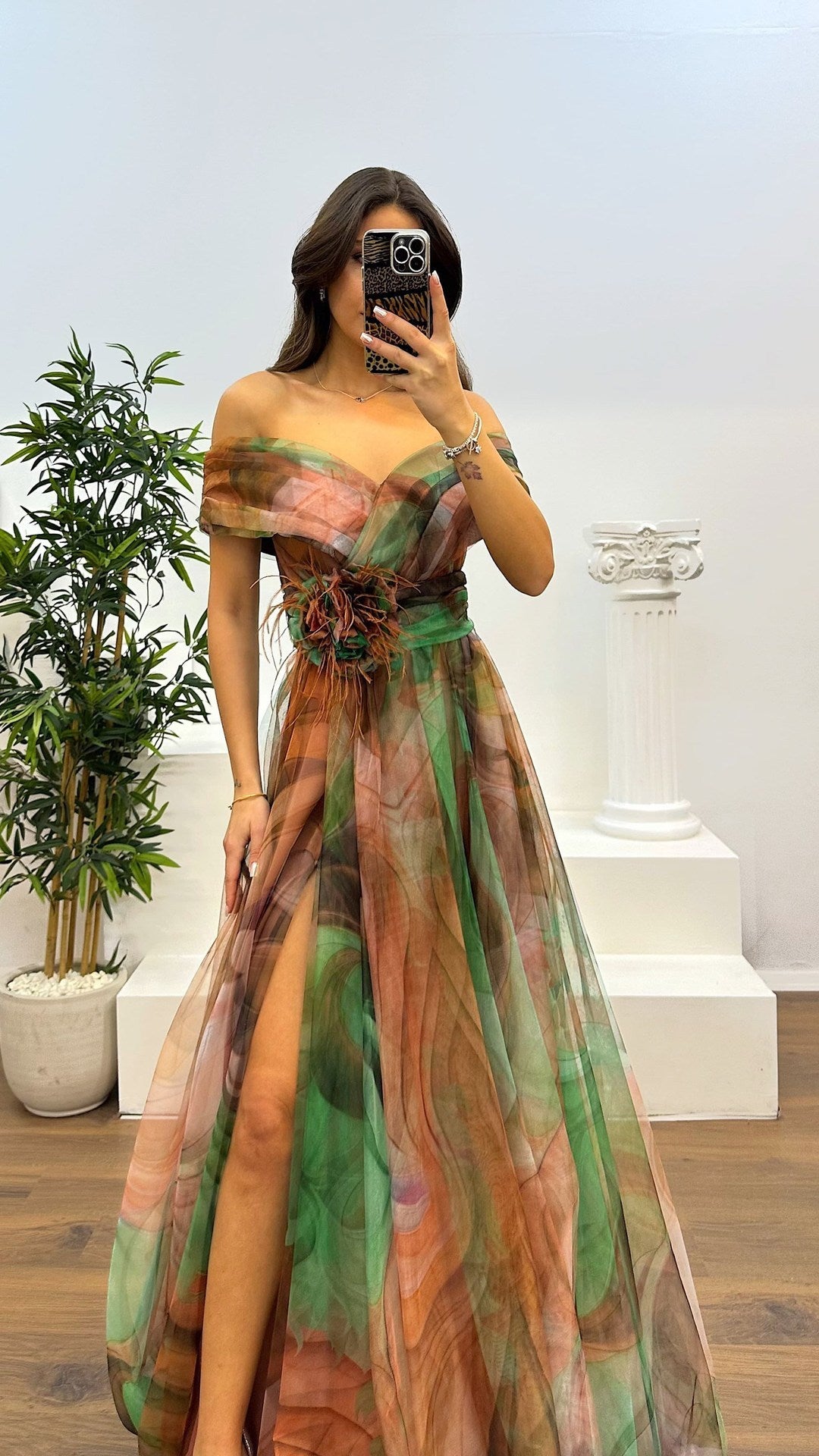 Voile Printed Party Dress INS Casual Fashion