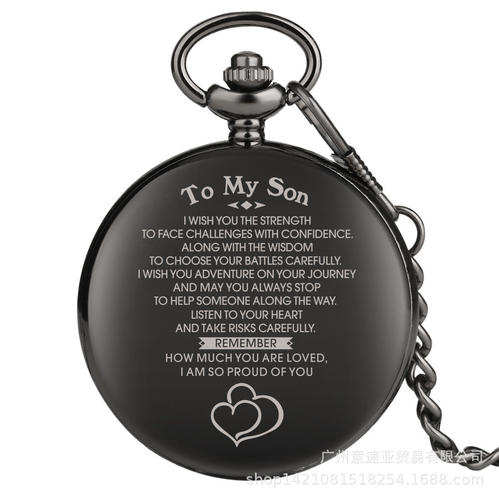 Lettering Commemorative Hot Sale Quartz Pocket Watch