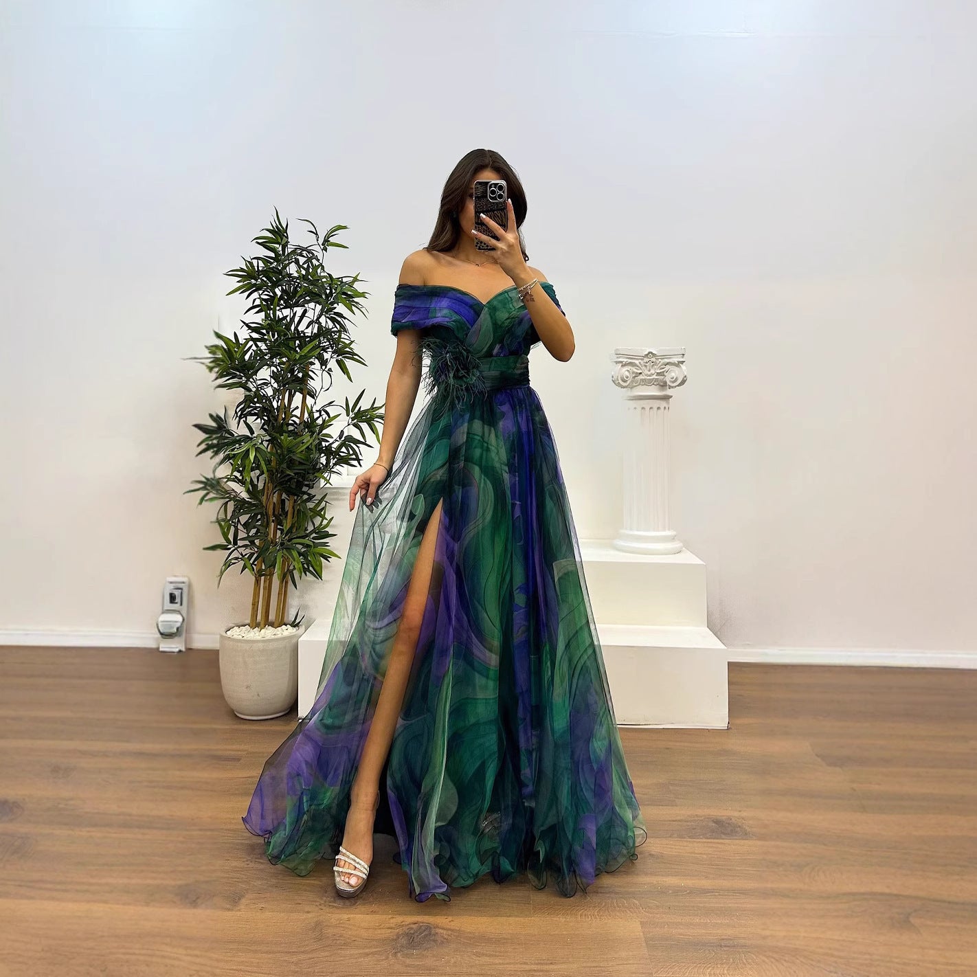 Voile Printed Party Dress INS Casual Fashion