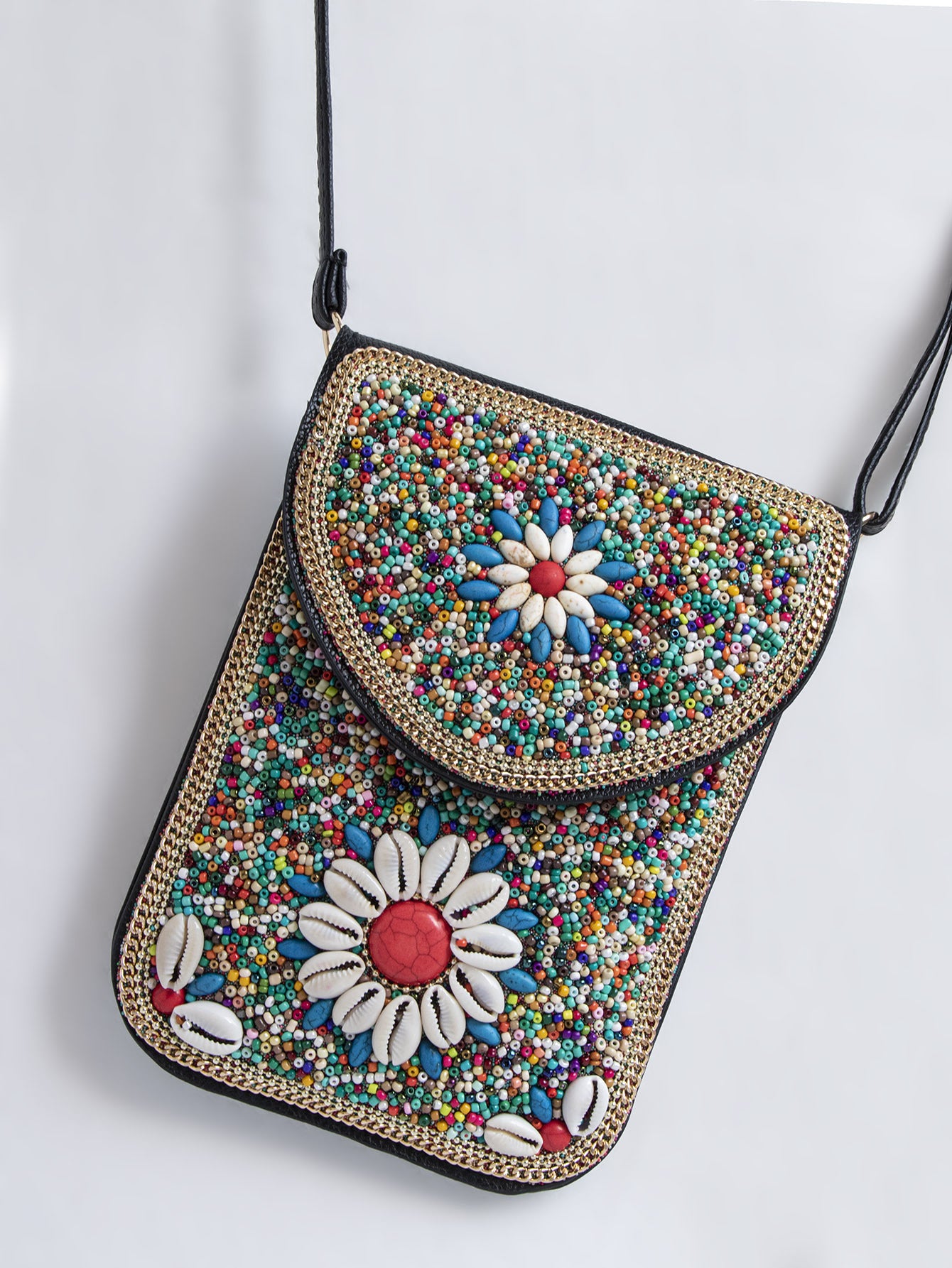 Bohemian Style Bead Satchel Shell Phone Bag