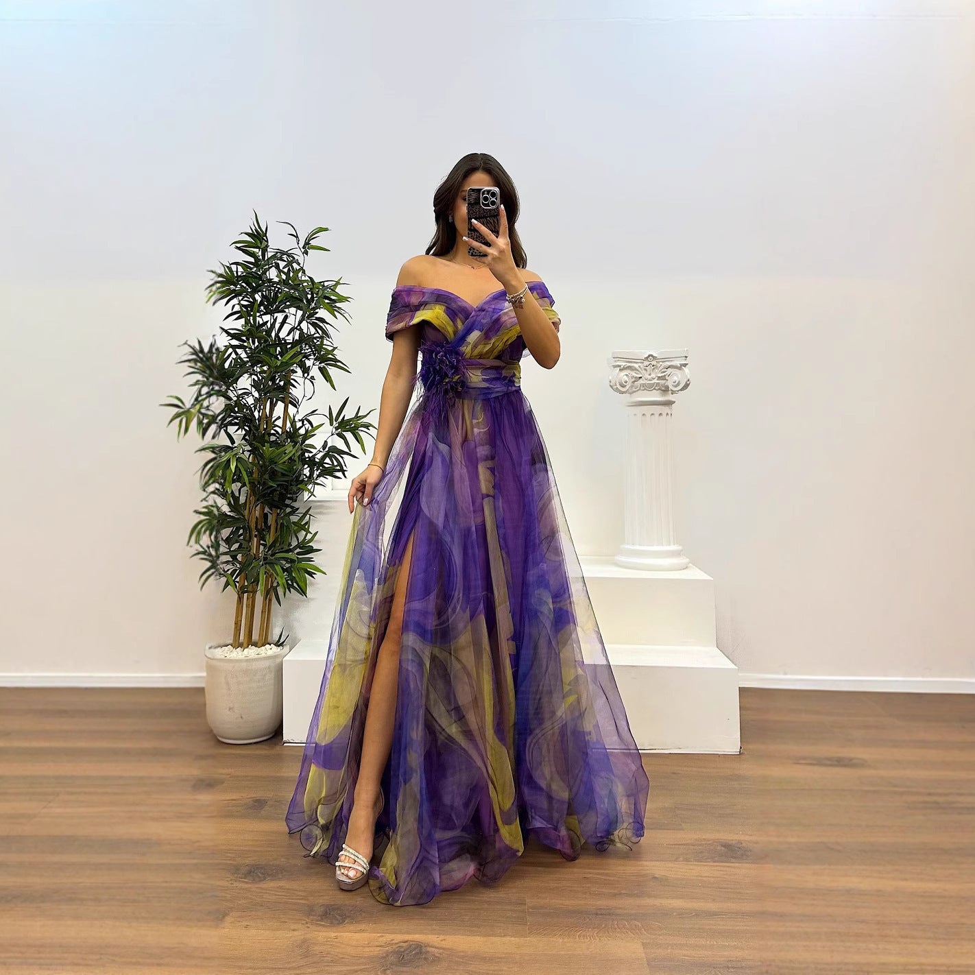 Voile Printed Party Dress INS Casual Fashion