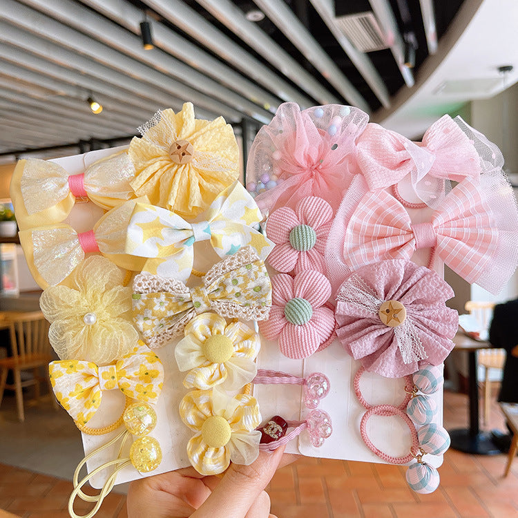 Children's Elastic Flower Baby Hair Ring Mesh Bow