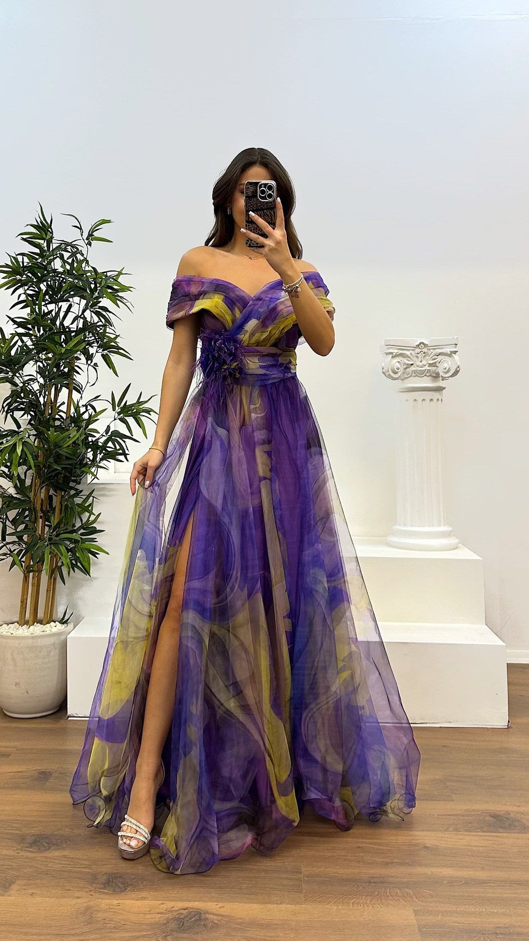 Voile Printed Party Dress INS Casual Fashion