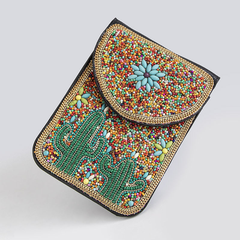 Bohemian Style Bead Satchel Shell Phone Bag