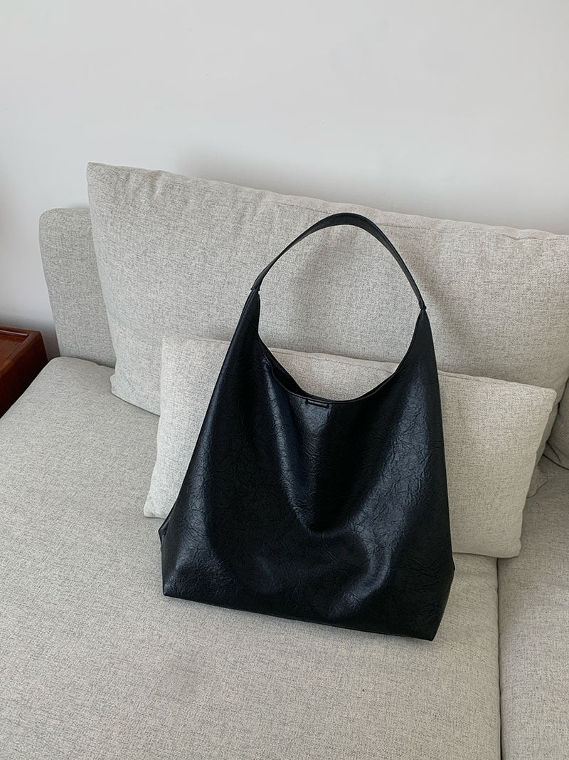 Niche Silver Underarm Bag Versatile And Large-capacity Perfect For Students