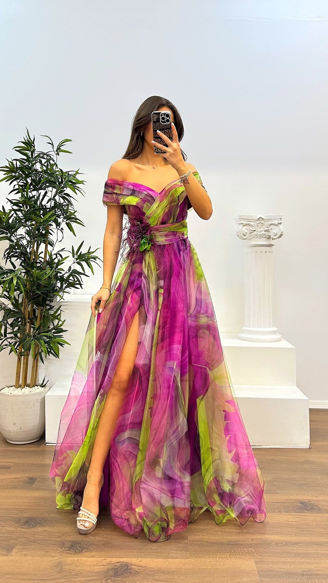 Voile Printed Party Dress INS Casual Fashion