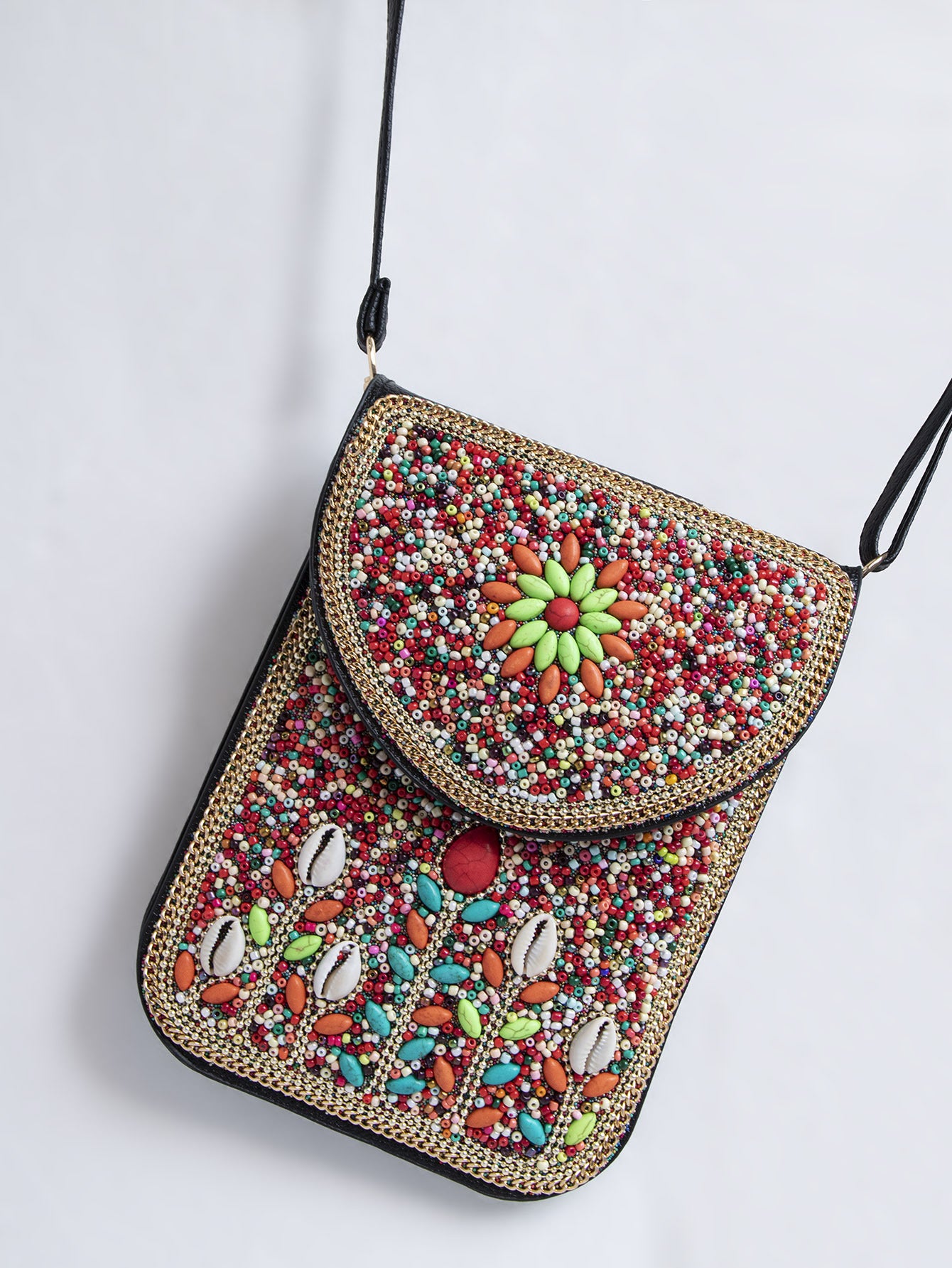 Bohemian Style Bead Satchel Shell Phone Bag