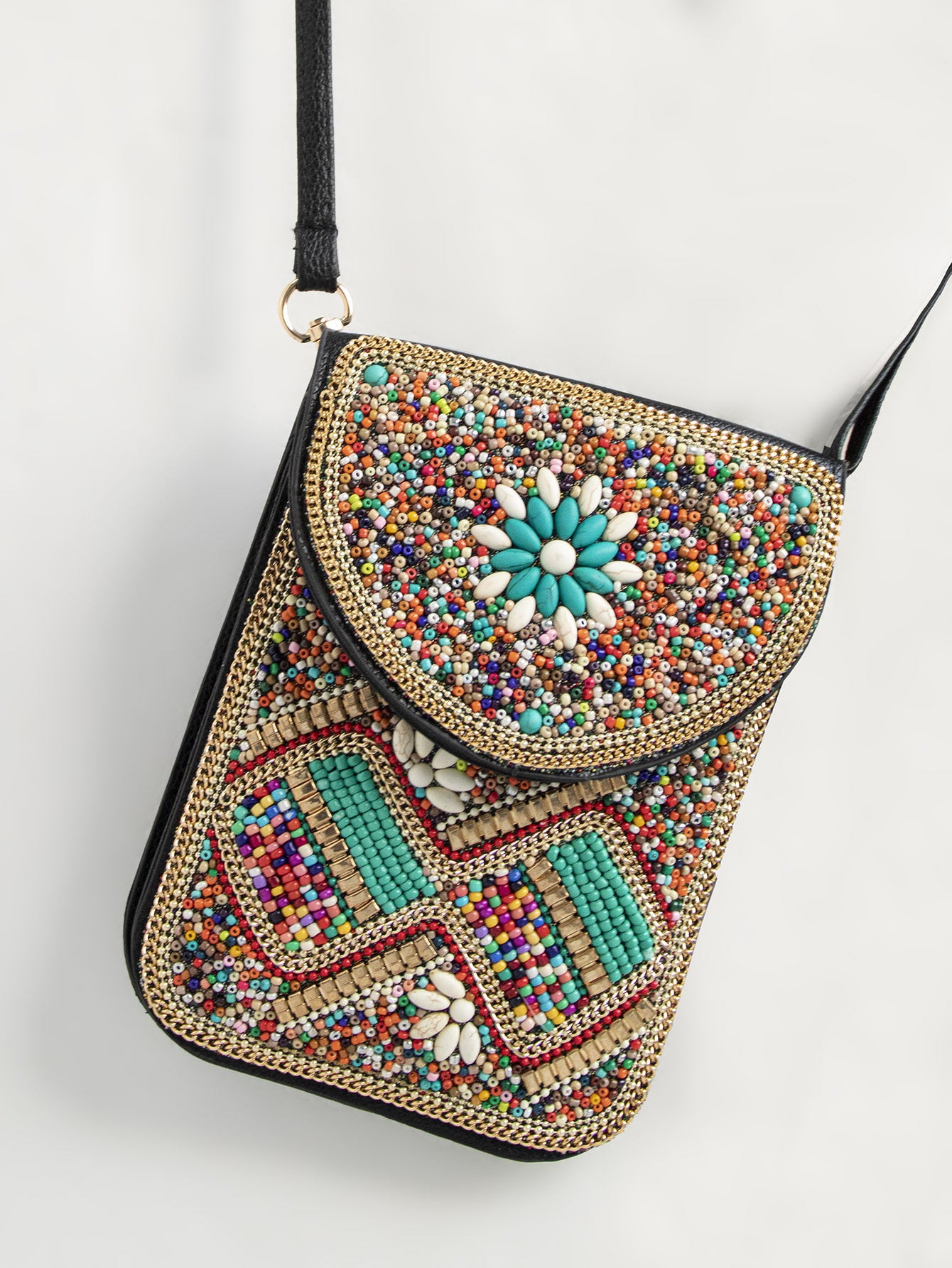Bohemian Style Bead Satchel Shell Phone Bag